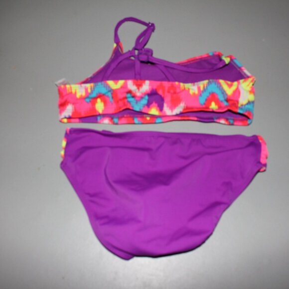 Multi Color 2 Pcs Justice Bikini Swimsuit size 12 - Picture 6 of 11